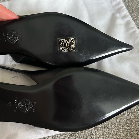 Versace La Medusa Leather Slingback Flat - Picture 4 of 6